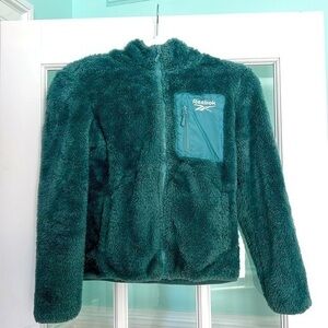 Girls Reebok Teddy Zip Up Hooded Jacket | Small